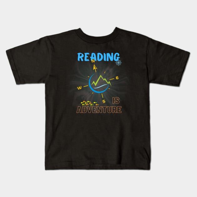 Reading Adventure Library Student Teacher Book Bookaholic Kids T-Shirt by Mkstre